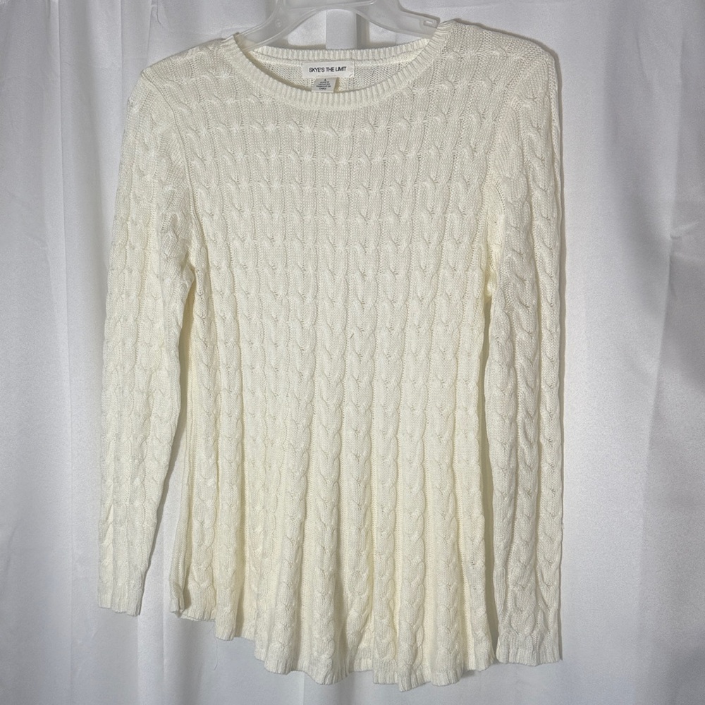 Skye's the Limit Ivory Cable Knit Sweater